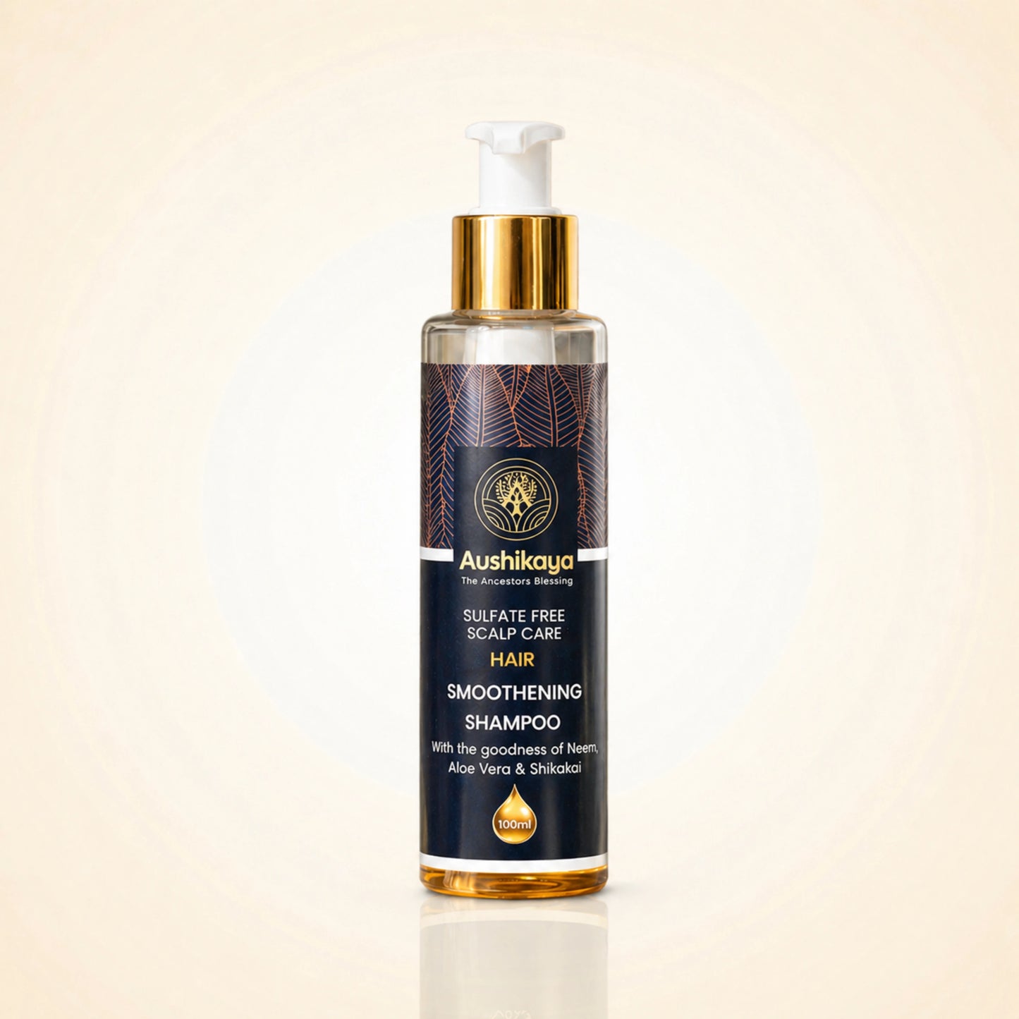 Hair Smoothening Shampoo for Dry & Frizzy Hair | Ayurvedic Herbal Cleanser with Reetha, Shikakai & Amla | Sulfate & Paraben Free | 100ml